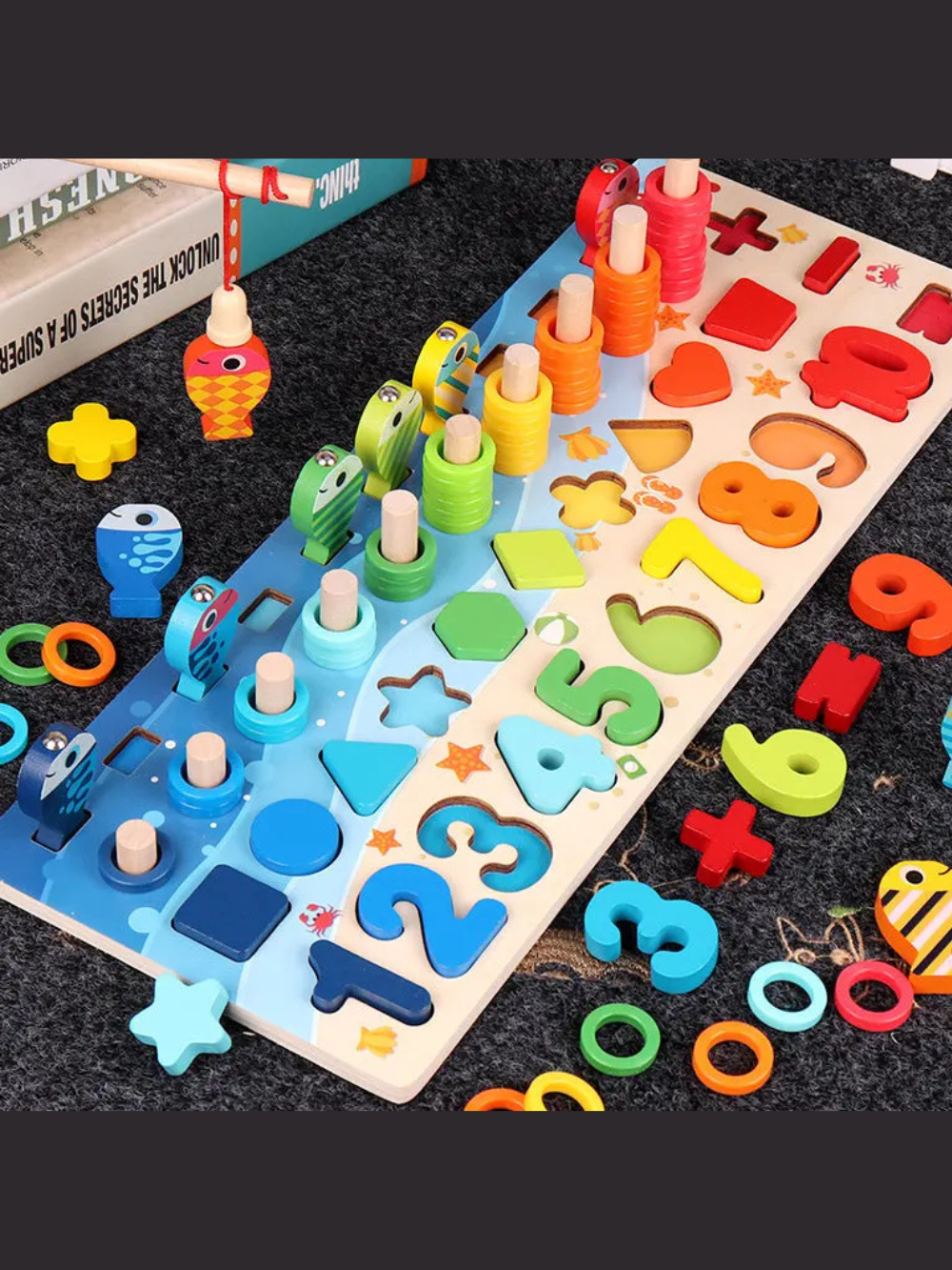 モンテッソーリ 木製アルファベットと数字パズル 知育玩具 セット内容
