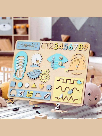 木製 学習ボード 数字迷路