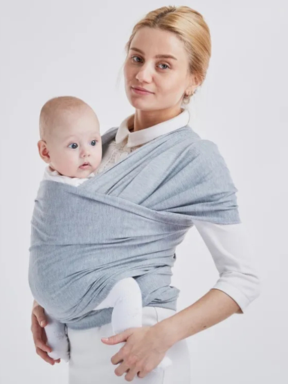 多機能ベビーラップ フリーサイズで前抱き密着の着用イメージ（抱っこ紐）

