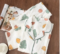 さらりと軽やかにくつろげる マタニティパジャマセット 前開き長袖 薄手ルームウェア M~XL