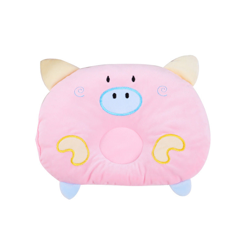 ブルーのこぶた型ベビーピロー
