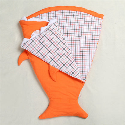 新生児〜2歳あったか安心おでかけ サメ型ベビー寝袋スリーピングバッグ ベビーカー対応 ロングジッパー付き Lumisei Prime