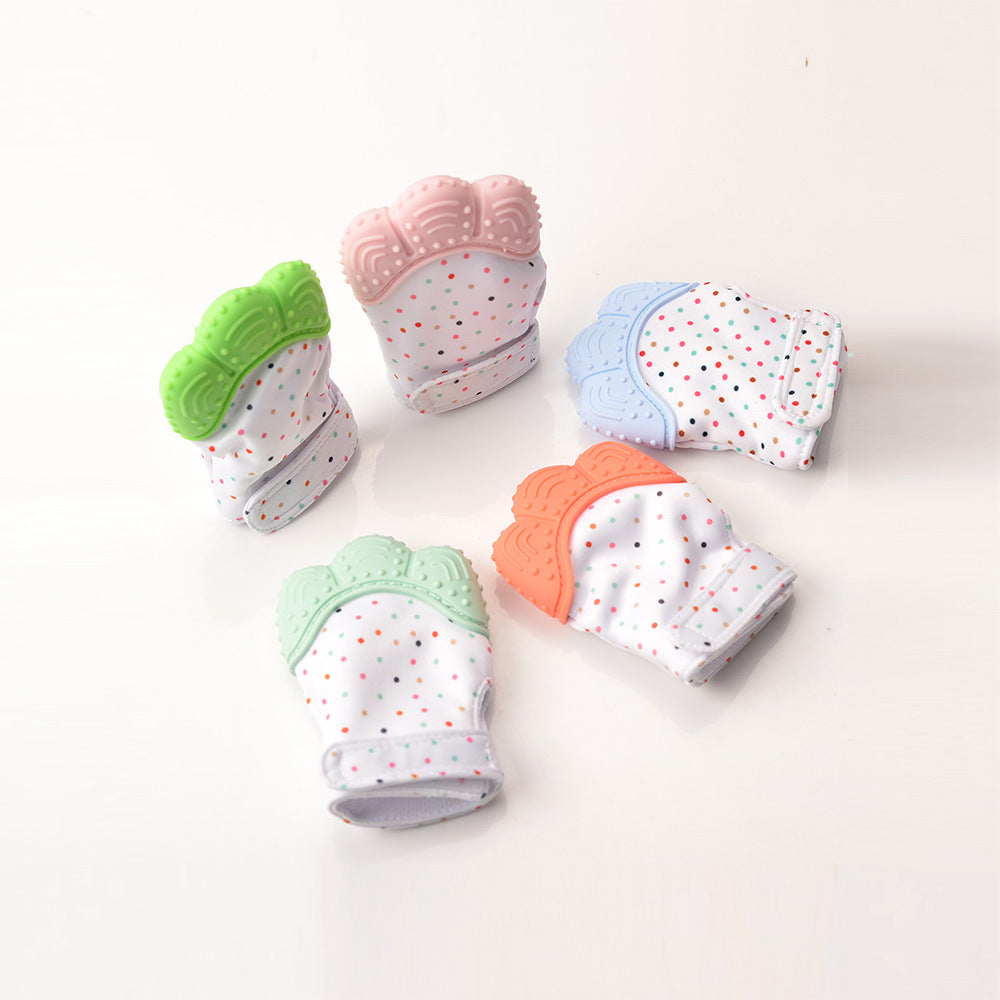 複数カラーの歯固めミトンまとめ画像（ベビー用品）
