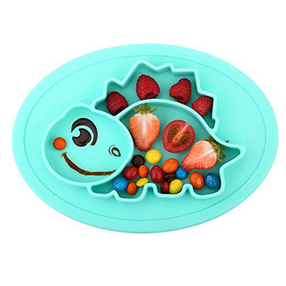 吸盤付きプラチナシリコンベビープレート
