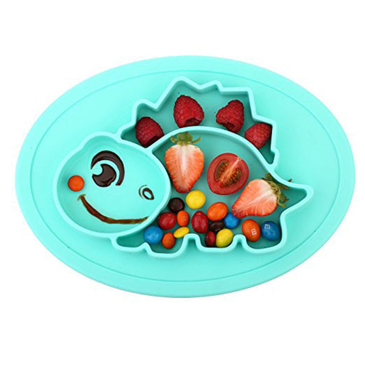 吸盤付きプラチナシリコンベビープレート
