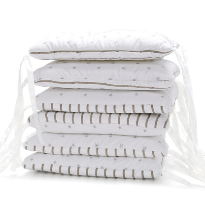 かわいい星柄刺繍のベビーバンパー
