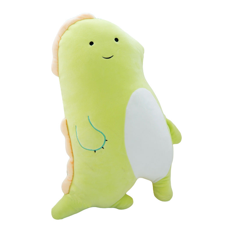 車のシートに置かれたカップルダイナソー抱きまくらの使用イメージ
