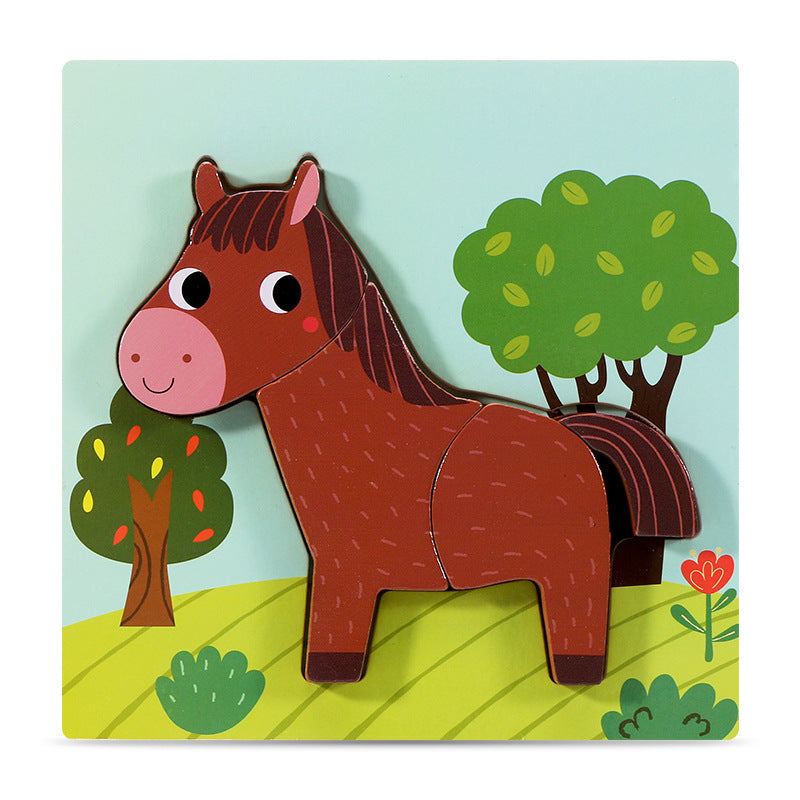 こうまデザインの木製立体パネルパズル
