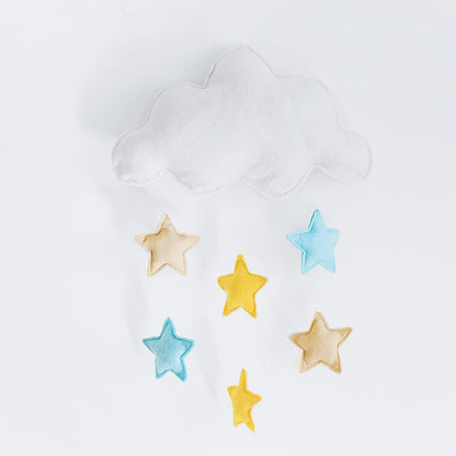 フェルト雲ガーランド ホワイト雲×スターモチーフ 壁飾り
