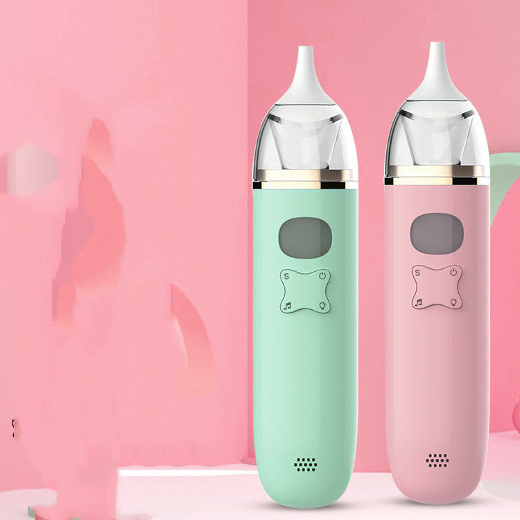 丸みのあるプラスチックボディとノーズチップが特徴的な音楽付き鼻吸い器の商品写真(プラスチック ボディ 鼻吸い器)
