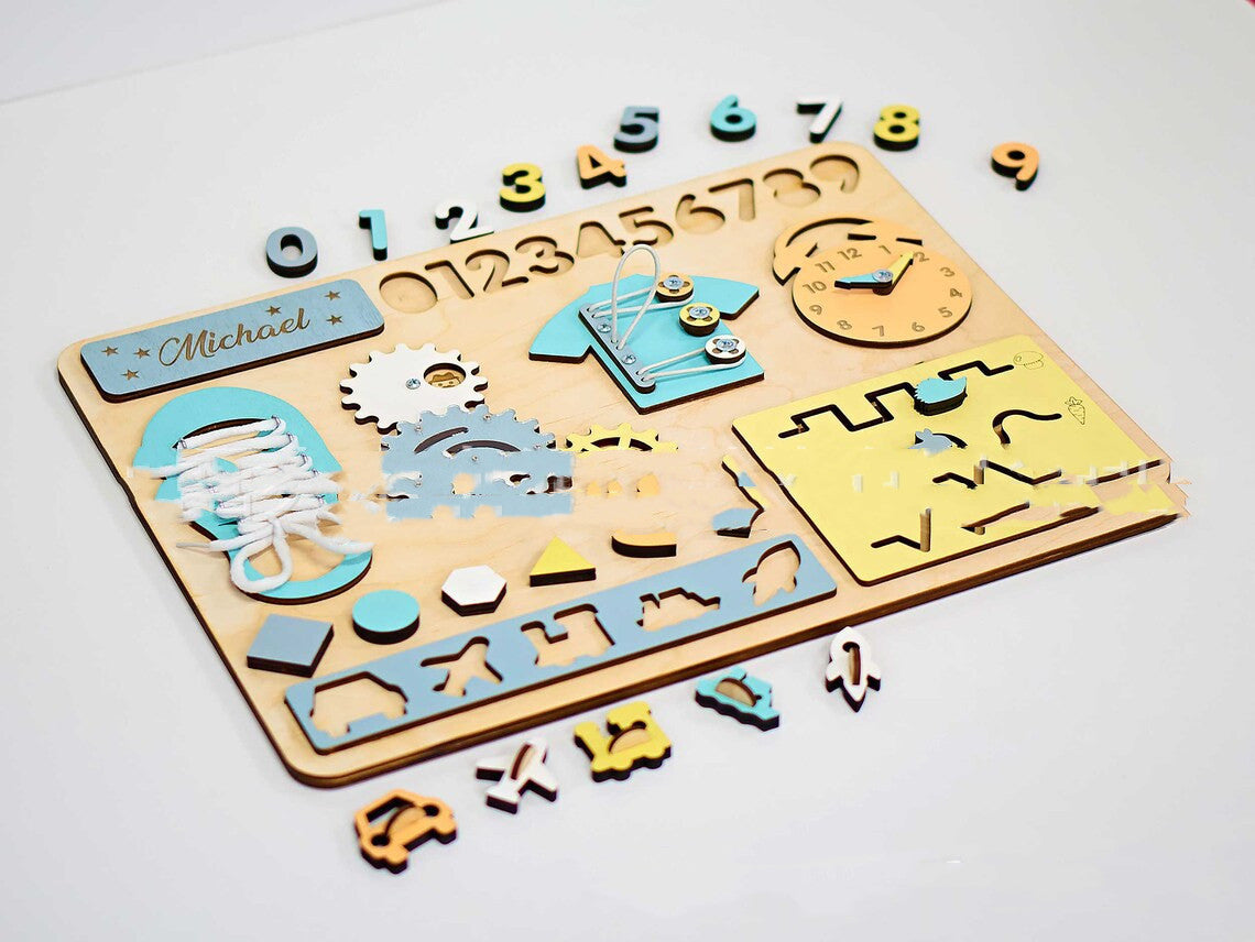 天然木の温もりある教育トイのディテール
