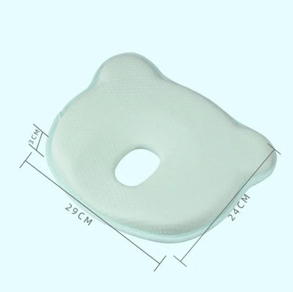 くま形ベビー頭の形ケアピロー サイズイメージ（頭の形ケア ベビー枕）
