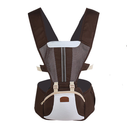 コーヒーのヒップシート抱っこ紐 ウエストスツールベルト 着用イメージ 白背景（ヒップシートキャリア）
