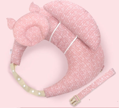 新生児から安心快適 片手が空く授乳姿勢サポート 授乳クッション 綿100％カバー 高反発パールコットン入り 取り外し洗濯可 肩ストラップ付き 多機能