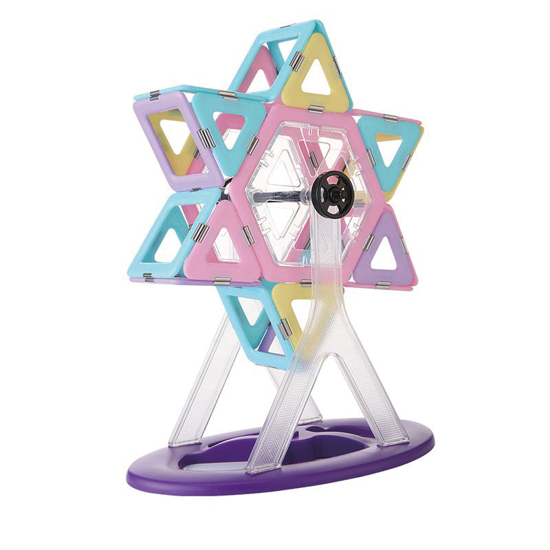 マグネットタイルで作る観覧車モチーフの作品例イメージ
