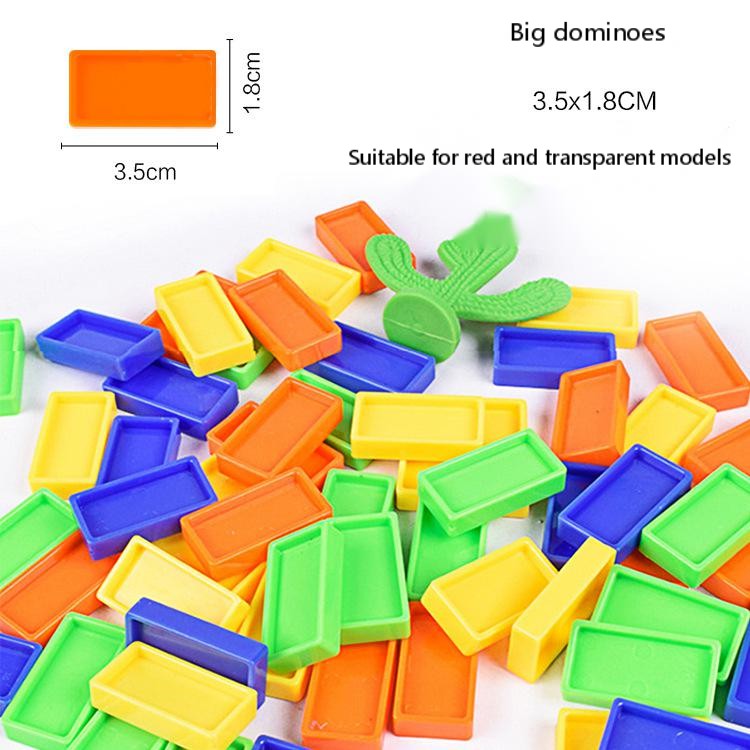 ビッグドミノのサイズ感とカラーブロックがわかるパーツイメージ
