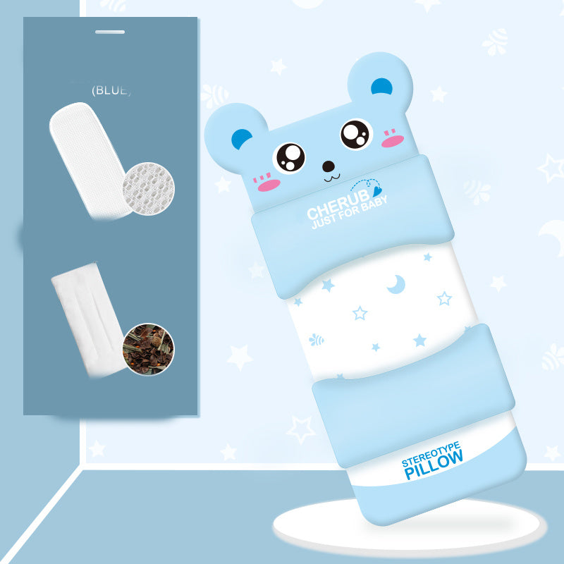 綿100％のやさしいカバー素材のベビーピロー
