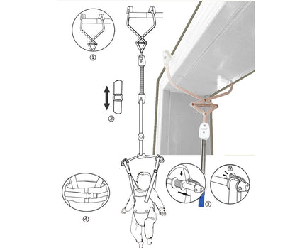 スプリング付きのベビー用ジャンプトレーナー
