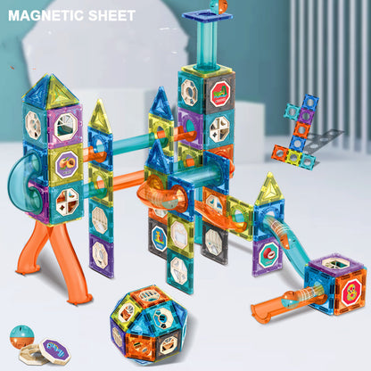 カラフルウィンドウ磁気ブロック 立体タワー構造 全体画像
