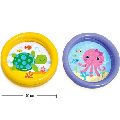 直径61cm 15L ミニインフレータブルベビープール｜0〜2歳の外あそび・簡易ベビーバスに（カメ／タコ柄）