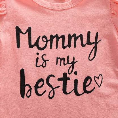 夏の毎日がもっと可愛く決まる ベビー女の子半袖3点セット フリルブルマ×レオパード柄ヘアバンド コットン95% 70~100cm