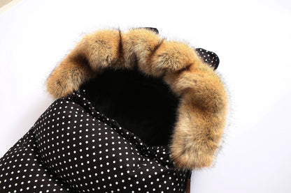 厚手のコットンデニム素材のベビー用ブランケット