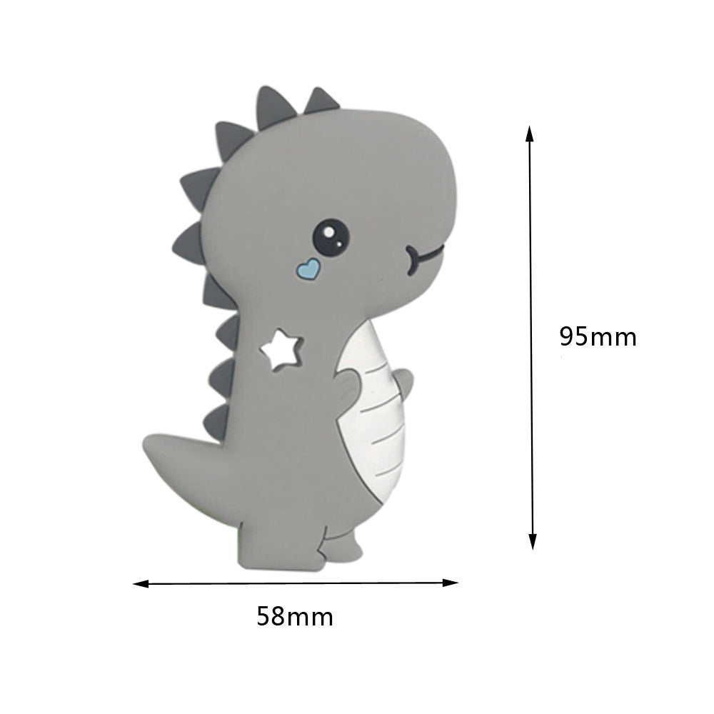 大人の手のひらに乗せてサイズ感を見せたシリコンベビーティーザーの写真
