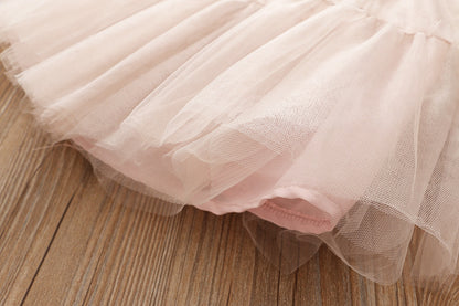 ふんわりチュールが揺れて写真映えする 女の子オフショル半袖Tシャツ＆スカートセット うさぎプリント コットン 100~140cm