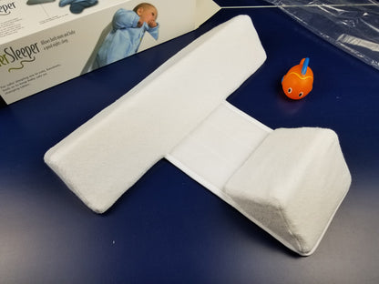 コームドコットン ベビー体位サポートサイドピロー ホワイト セット全体がわかる寝返り防止クッション
