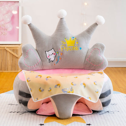 落ち着いたグレーカラーのベビーソファ単体商品写真（ベビーサポートシート）
