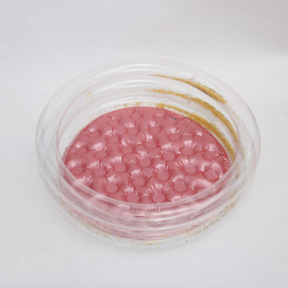 グリッター入り円形インフレータブルキッズプール（60/90/120cm）おうち水あそび・ベビーバス兼用PVC