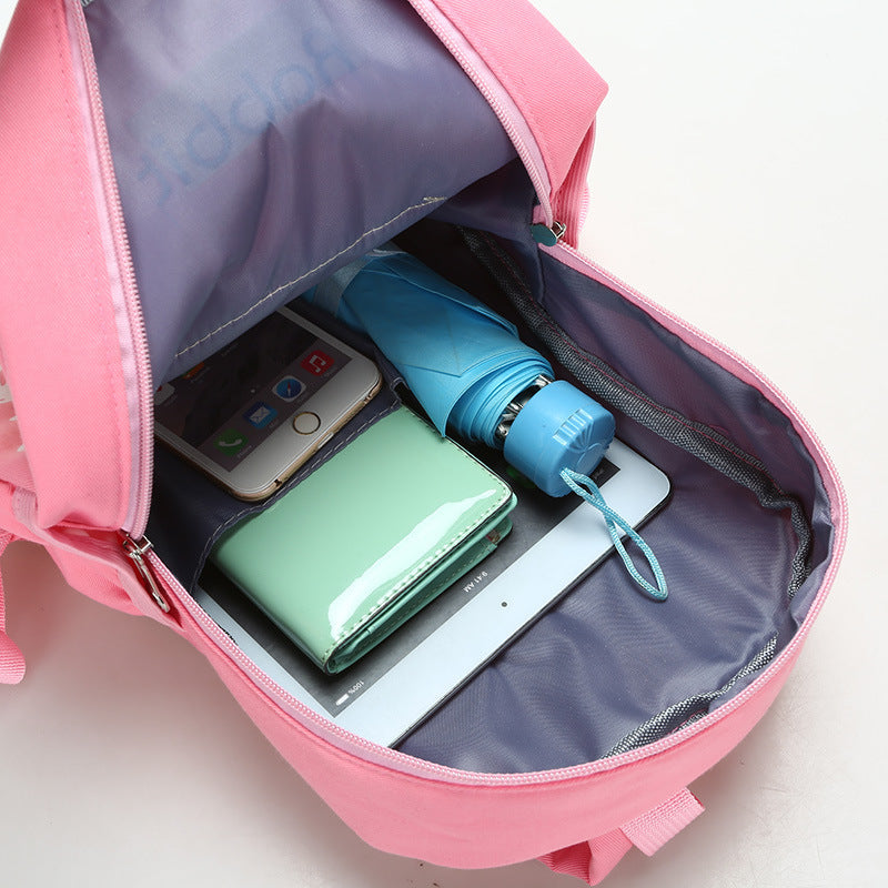 幼稚園女の子向け うさぎプリント通園リュック ナイロン小サイズ 31×24×12cm・20L以下・4色