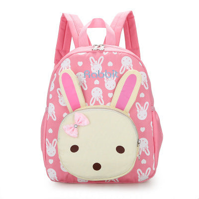 幼稚園女の子向け うさぎプリント通園リュック ナイロン小サイズ 31×24×12cm・20L以下・4色