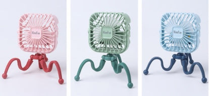 色味とスタイルをまとめて確認できる一覧（USB充電式扇風機・ベビーカーファン）
