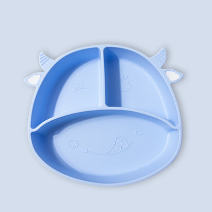 ピンクカラーのベビーフードプレート
