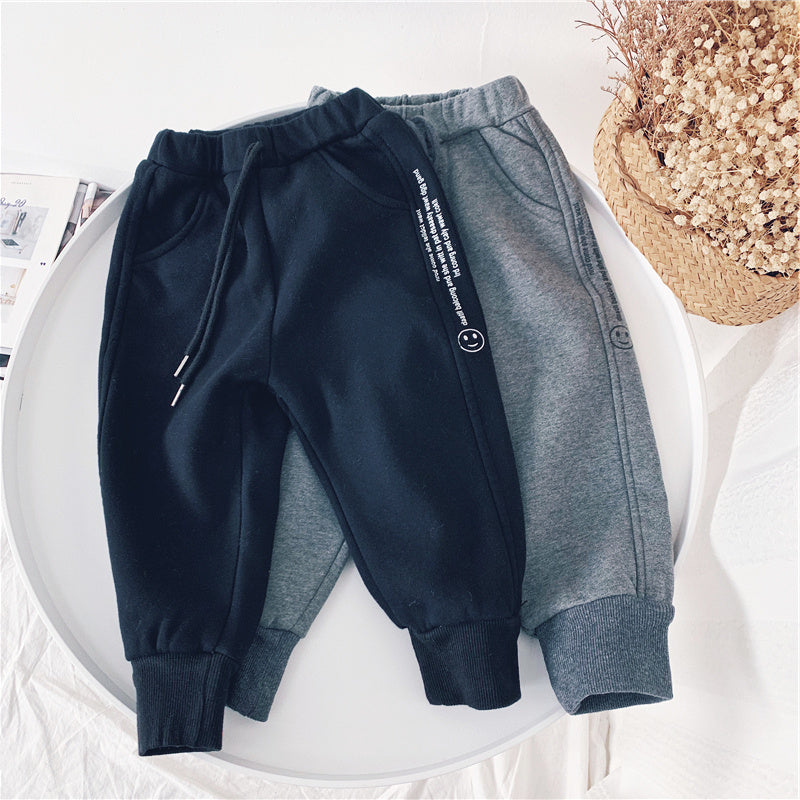 ベビーボーイズ裏起毛ジョガーパンツ正面画像
