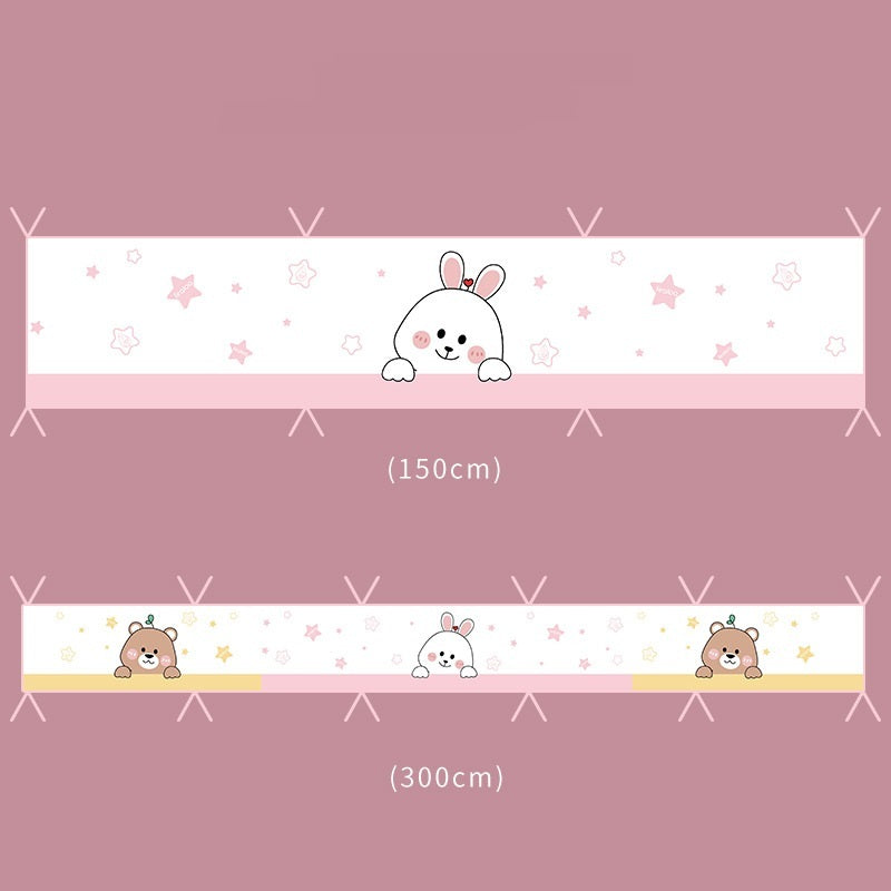 通気性の良い3Dメッシュ素材のベビーバンパー
