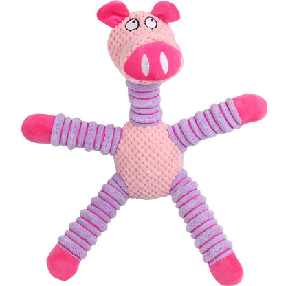 コーンベルベット生地の柔らかい質感がわかるアニマルぬいぐるみの生地アップ
