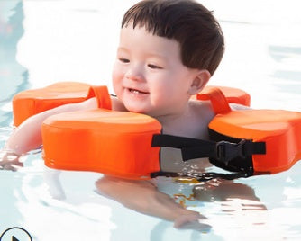 0〜3歳 ベビー脇下アームフロート パールコットン素材 無地 39 x 16 x 10cm 初心者の水慣れサポート プール水遊び用