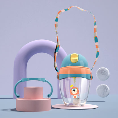 6ヶ月頃から安心おでかけ ベビーの自分飲みを育てる トライタンひょうたん型ベビー水筒 コップ付き 240ml・320ml 漏れにくい