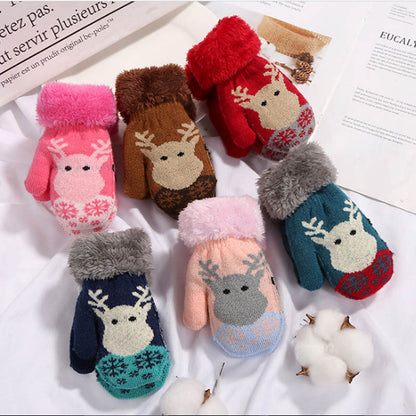 冬用紐付きミトンの裏側ディテール
