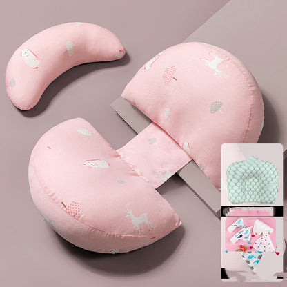 調整式マタニティ抱き枕 ピンク系 3点セットの俯瞰イメージ（妊娠抱き枕）
