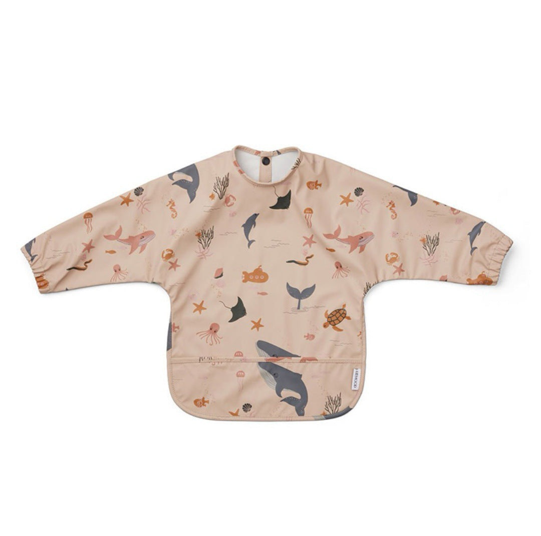 PU素材の質感アップ 水分をはじきやすい（防水PUビブ）
