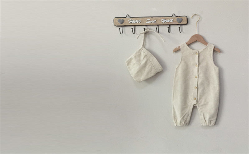 シングルボタン付きのカジュアルベビーウェア
