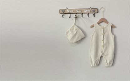 シングルボタン付きのカジュアルベビーウェア
