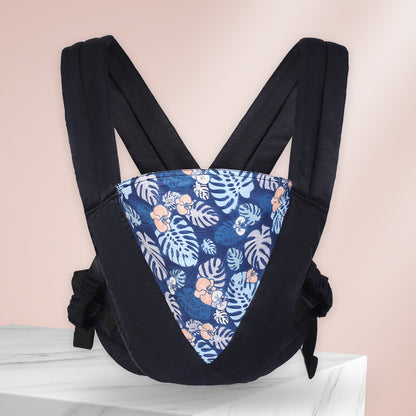 ロイヤルブルーカラーのダブルショルダーベビーキャリアの正面シルエットがはっきりわかる商品画像 (ベビーキャリア ロイヤルブルー)
