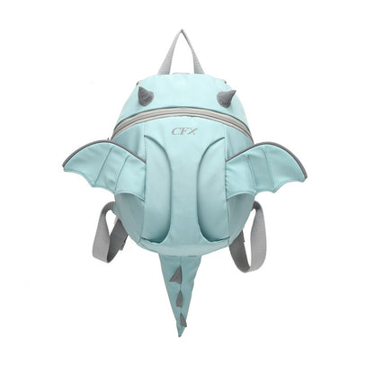 迷子防止ミニキッズリュック 20×24cm ナイロン素材 ファスナー開閉 メッシュポケット 幼児向け ダブルショルダー グリーン・ピンク