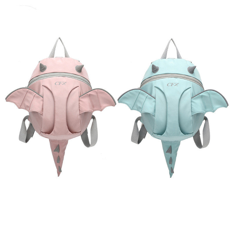 迷子防止ミニキッズリュック 20×24cm ナイロン素材 ファスナー開閉 メッシュポケット 幼児向け ダブルショルダー グリーン・ピンク