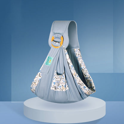 ホワイト系総柄スリングの展示イメージ（リングスリング・抱っこ紐スリング）
