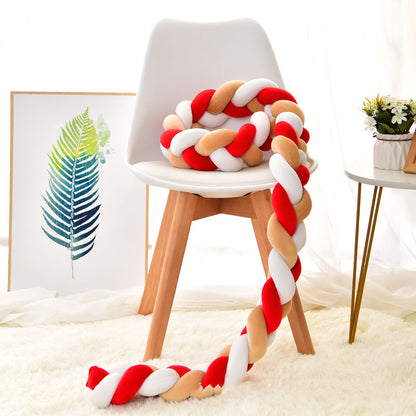 おしゃれな三つ編みベビーベッドフェンスクッション
